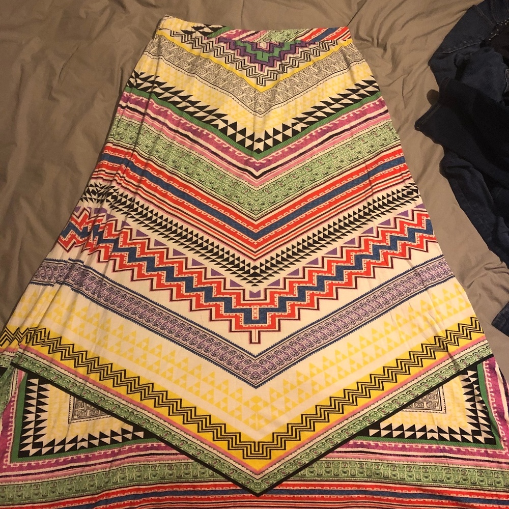 Patterned Maxi Skirt